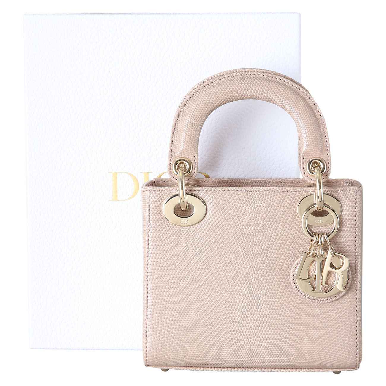 CHRISTIAN DIOR(USED)크리스찬디올 리자드 레이디디올 미니 백
